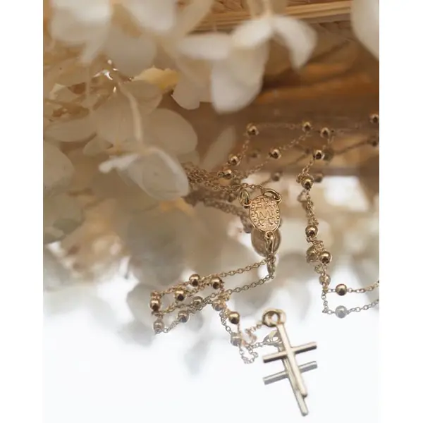 Collier fin chapelet | Or 18 carats