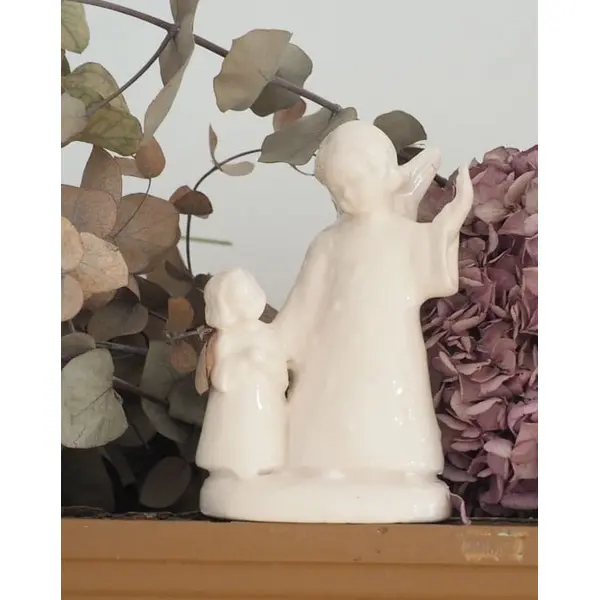Statue Ange Gardien – faïence française