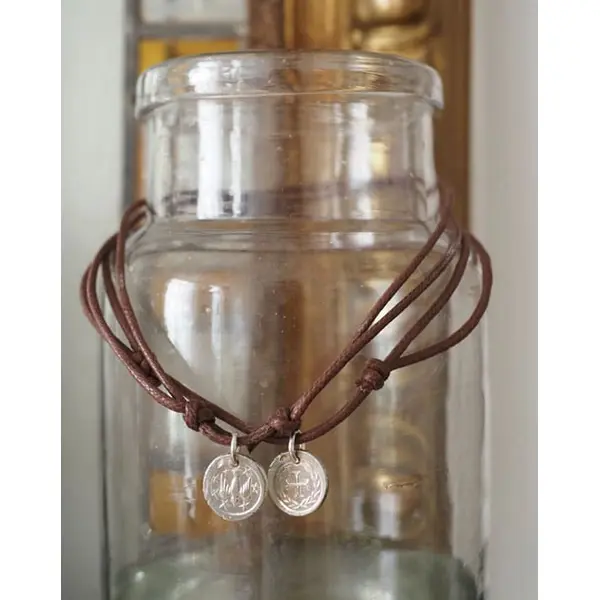 Collier Argent massif frappé main