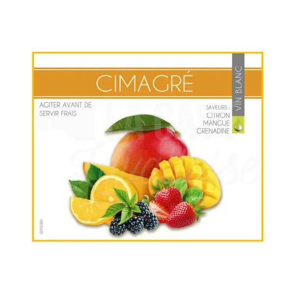 CIMAGRÉ 12° – 5 LITRES – Mangue, Citron, Grenadine