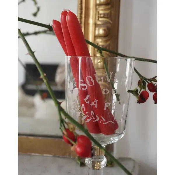 Lot de 6 bougies coniques 20 cm