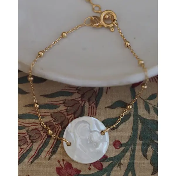 Bracelet Vierge nacre – Plaqué Or