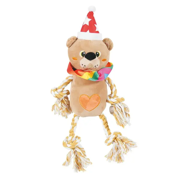 ZOLUX – Peluche Ours Circus avec corde pour chien