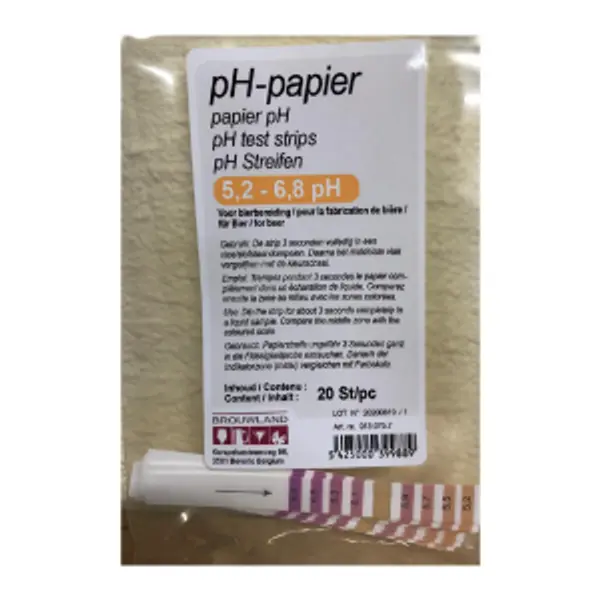20 Bandelettes papier pH 5,2-6,8