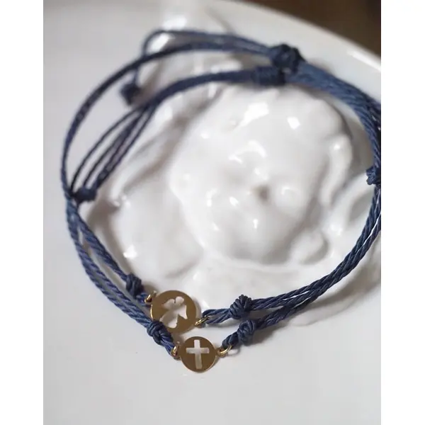 Bracelet médaille ajourée | Or 18 carats