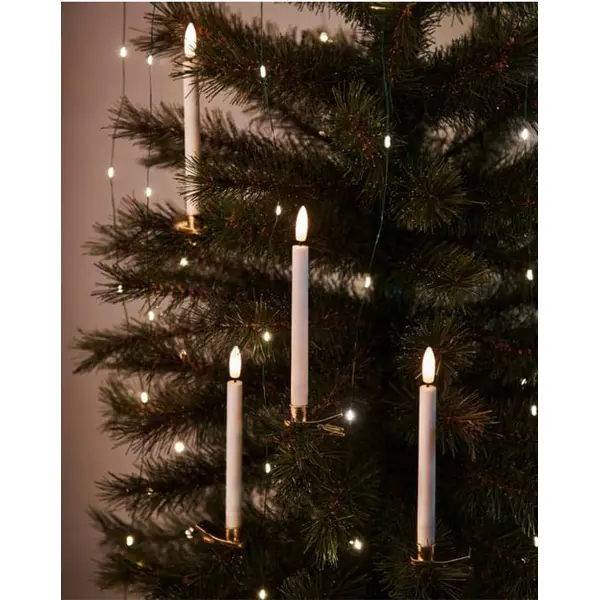 10 Bougies sur pinces LED