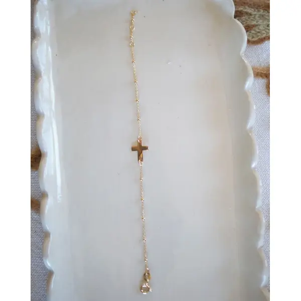 Bracelet Croix de Vie – Plaqué Or
