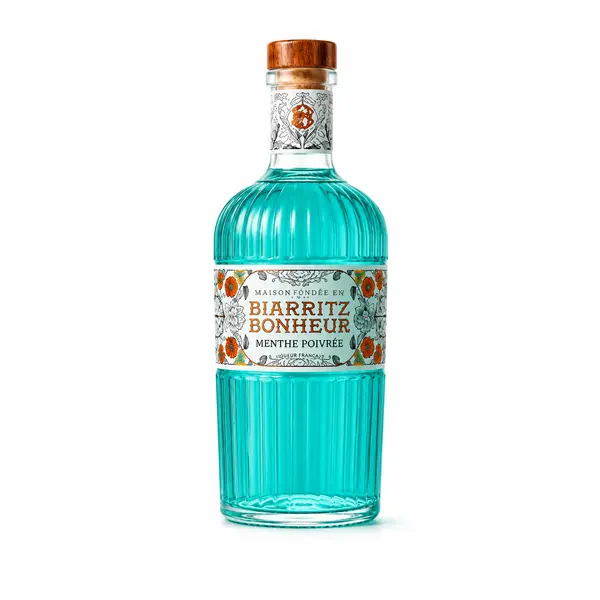 BIARRITZ BONHEUR Liqueur Basque à la Menthe Poivrée 70 cl