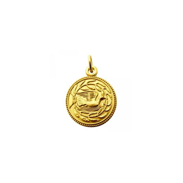 Médaille La colombe aux Lauriers | Or 18 carats | Martineau