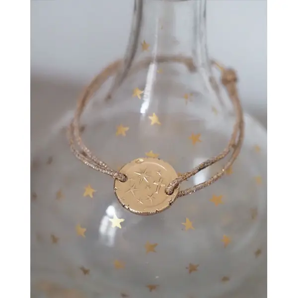 Bracelet Céleste frappé main