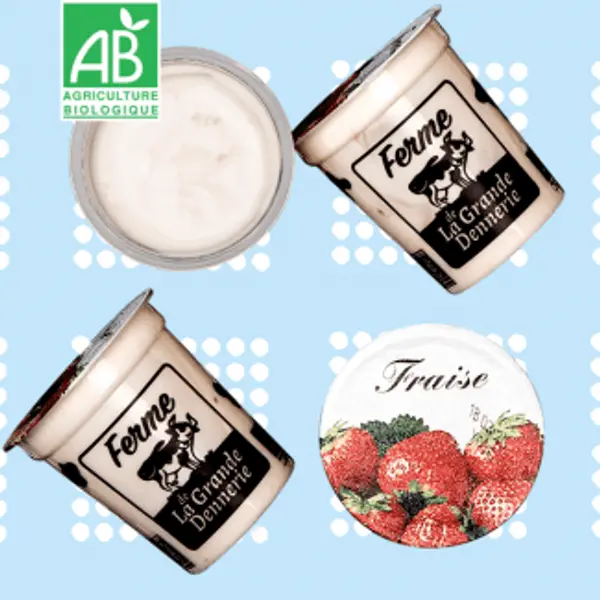 Yaourts aromatisés Fraise BIO - 4 pots