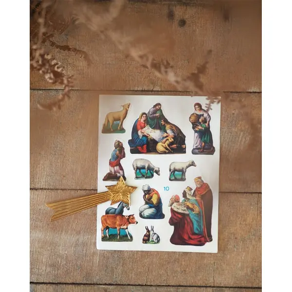 10 Autocollants Crèche