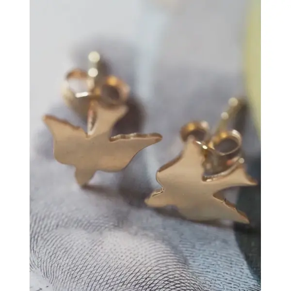 Puces d'oreilles Paix | Or 18 carats