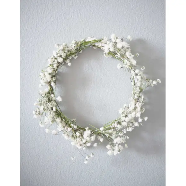 Cercle pour couronne de fleur – métal blanc Ø 10cm