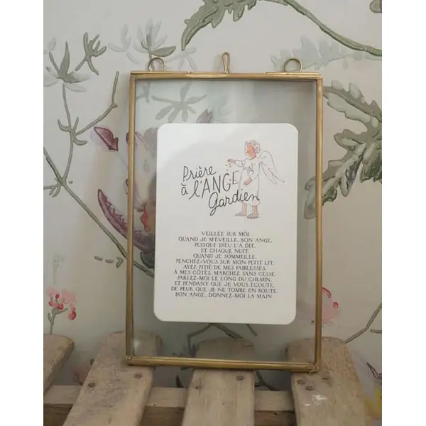 Cadre avec mini carte Prière à l'Ange Gardien